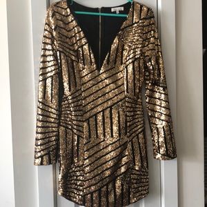 Size large gold sequin dress by nellis LA